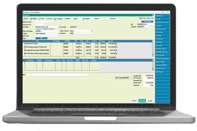 Intellignt GST Invoice