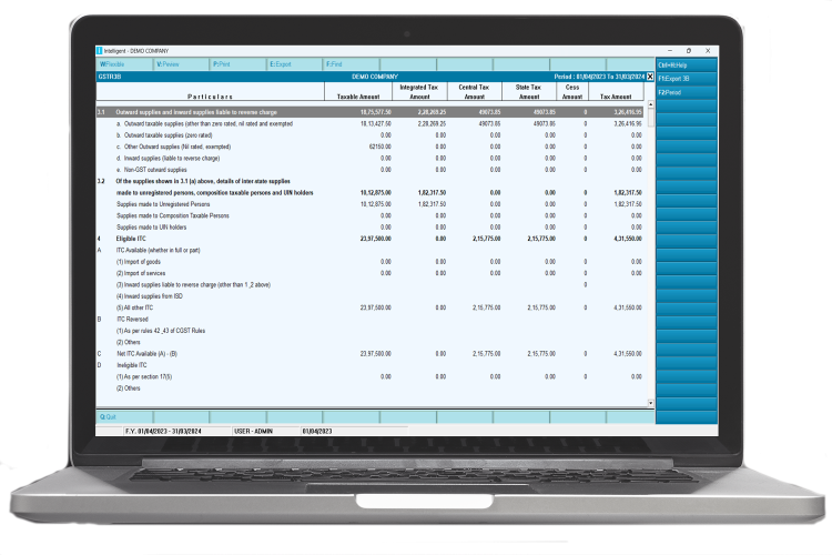 Intellignt GSTR3B