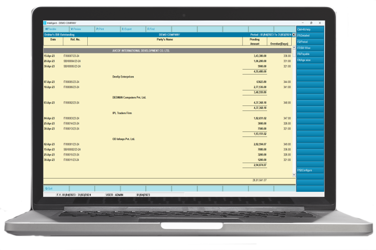 Intellignt Debtors Outstanding