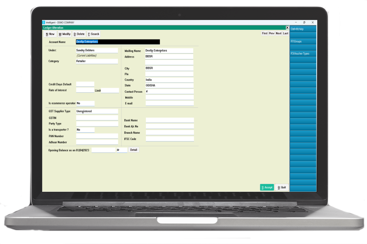 Intellignt Ledger Creation